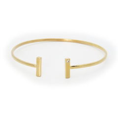 Golden Double T Bangle