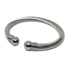 (4-5063-h6) Stainless Steel Cable Wire Balance Bangle.