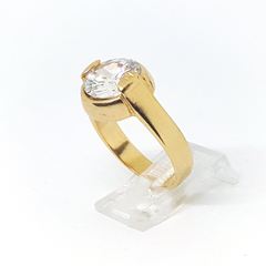 1-3163-h2 Gold Overlay Classic Solitaire Ring for Men.