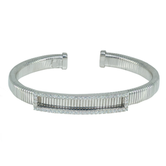 Cz Tubo Gas Cuff Bangle