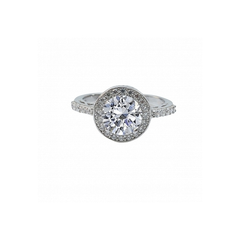 ZIRCONITE 2CT ROUND HALO CZ RING