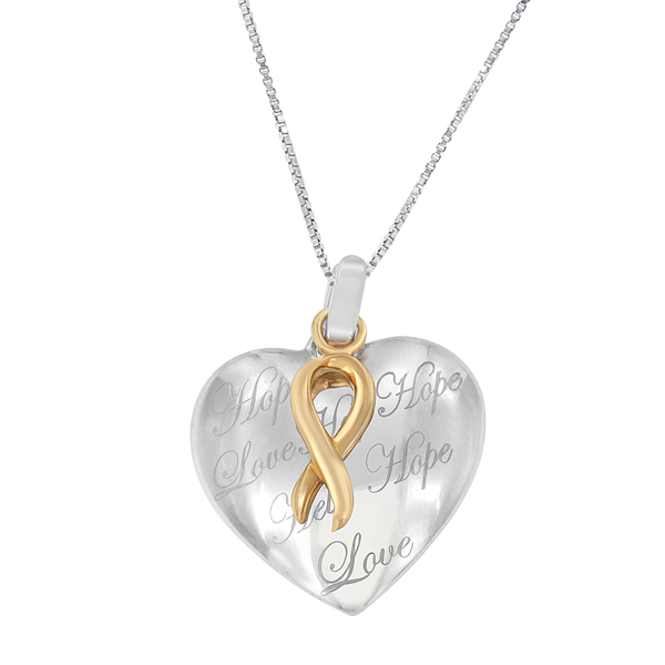 10k Gold over Silver Heart Pendant Necklace