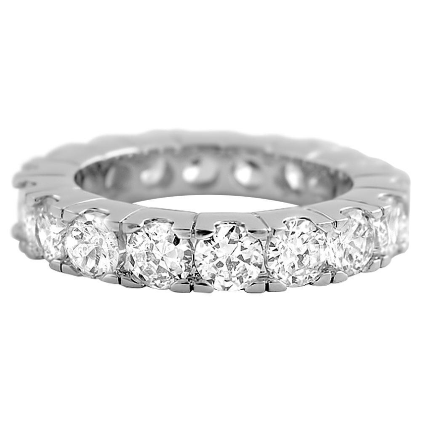 Eternity CZ Diamond Rhodium Ring