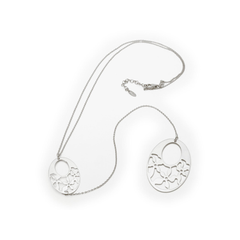 Laser Cut Oval Engravings Lariat