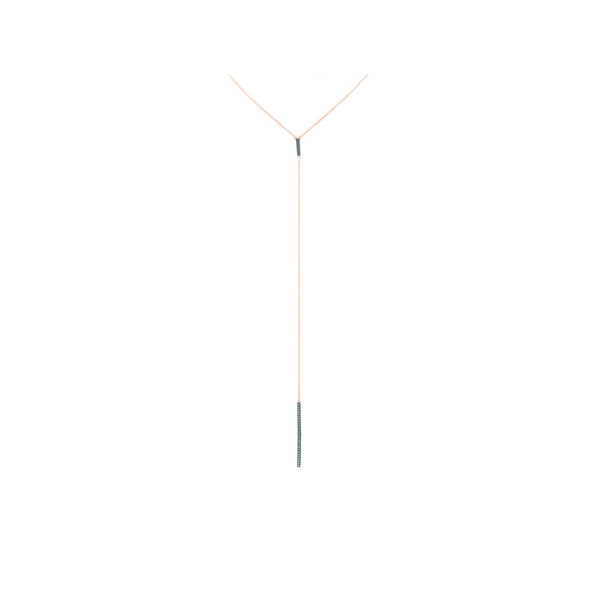 Long CZ  Lariat Necklace