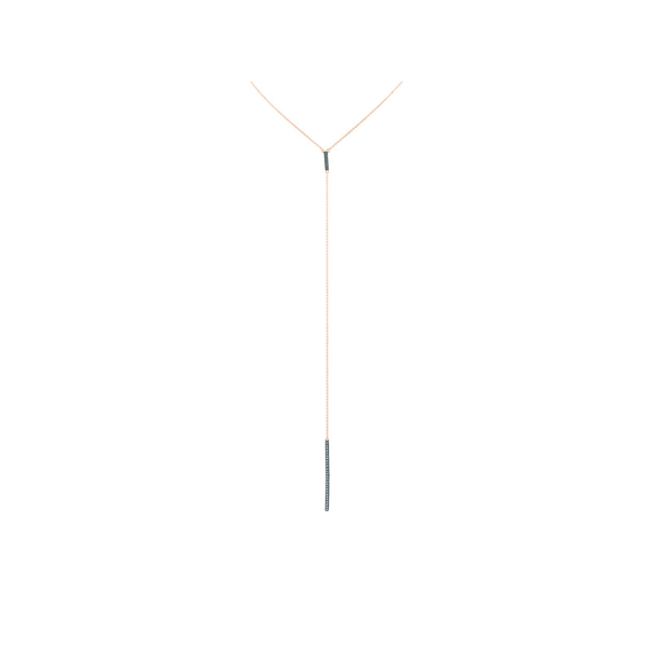 Long CZ  Lariat Necklace