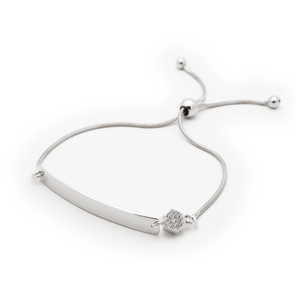 Engravable Sparkling Crystals ID Bracelet (Adjustable)