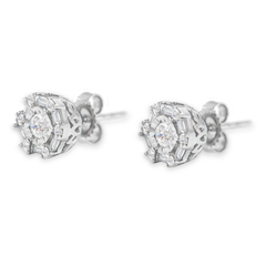 10K White Gold 1/2ct TDW Diamond Stud Earring (I-J, I3)