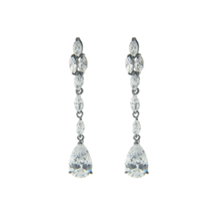 Gunmetal Sultry CZ  Bridal Drops