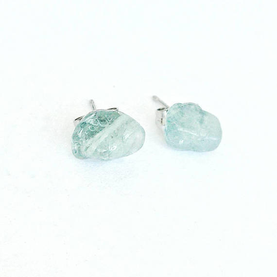 Aquamarine Stud Earrings