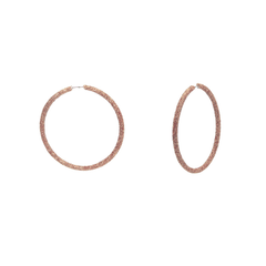 Sparkling Pink Hoop Earrings