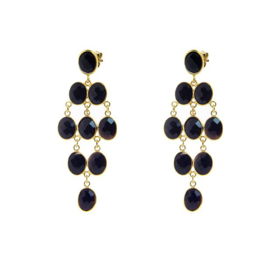 Black Onyx Chandelier Earrings